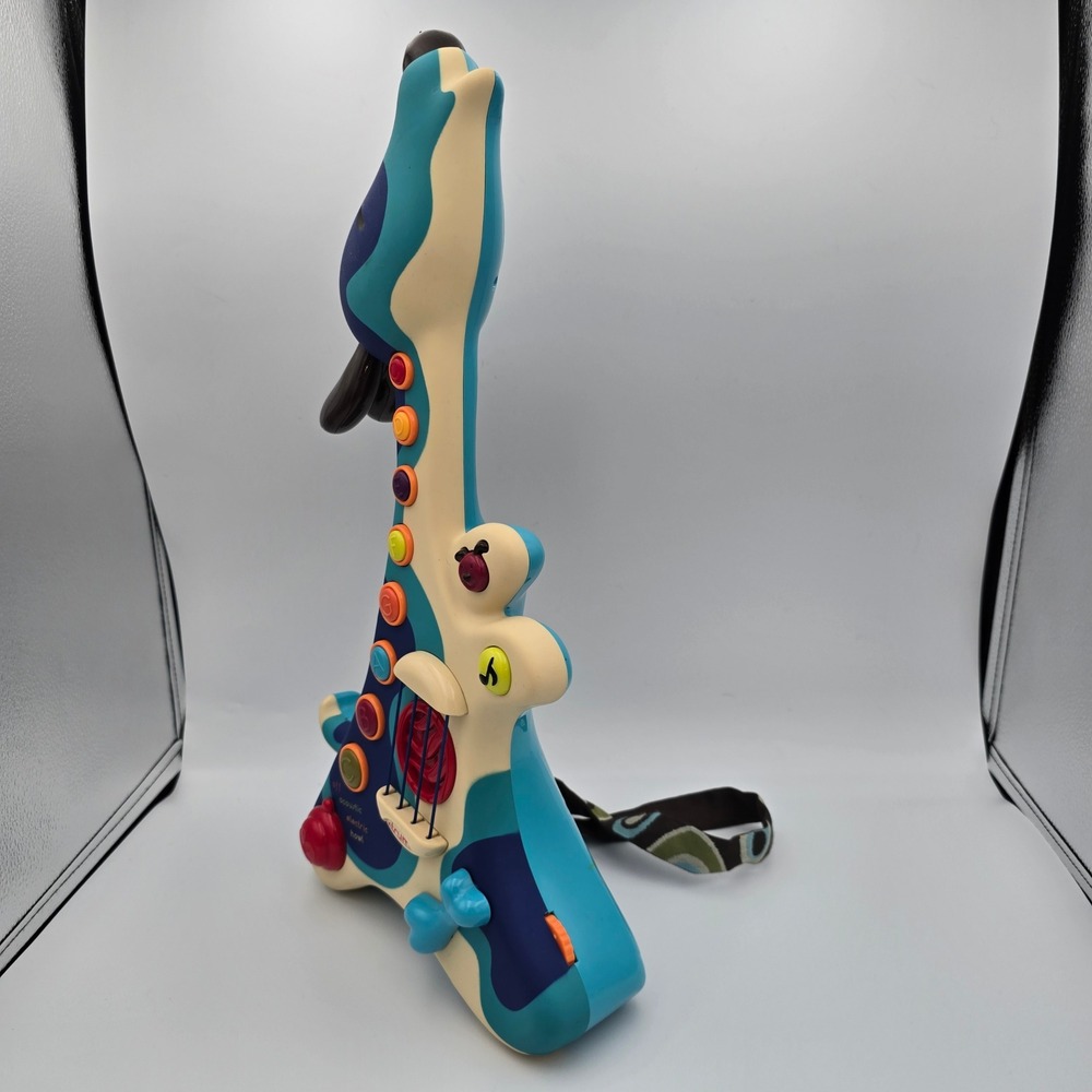 B. Toys Woofer Guitar Dog Musical Toy Blue Cream Acoustic Electric Hound Modes - Picture 6 of 7
